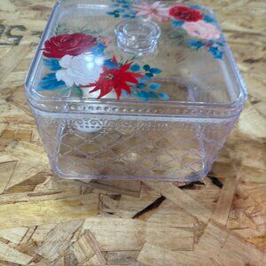 The Pioneer Woman Wishful Winter Square Holiday Treat Container, Clear